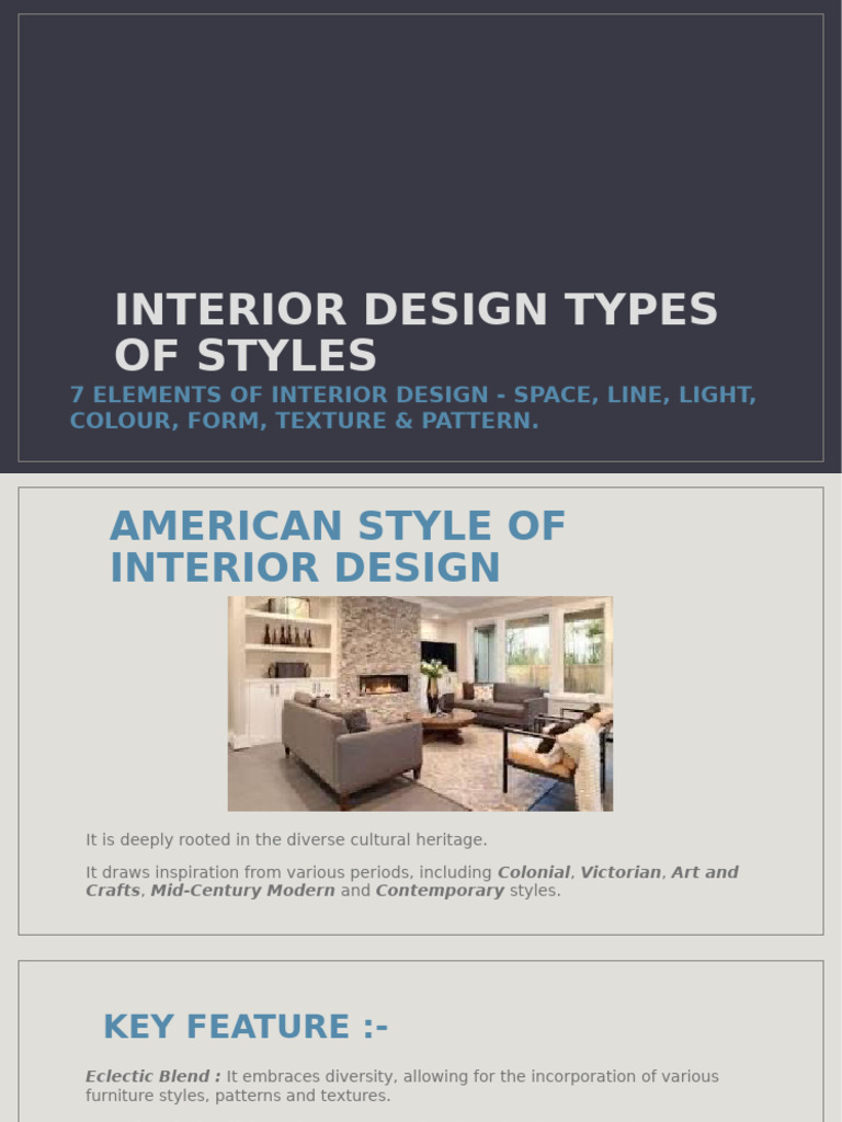 Types of Interior Design Styles Explained | PDF | Social Science | Home ...