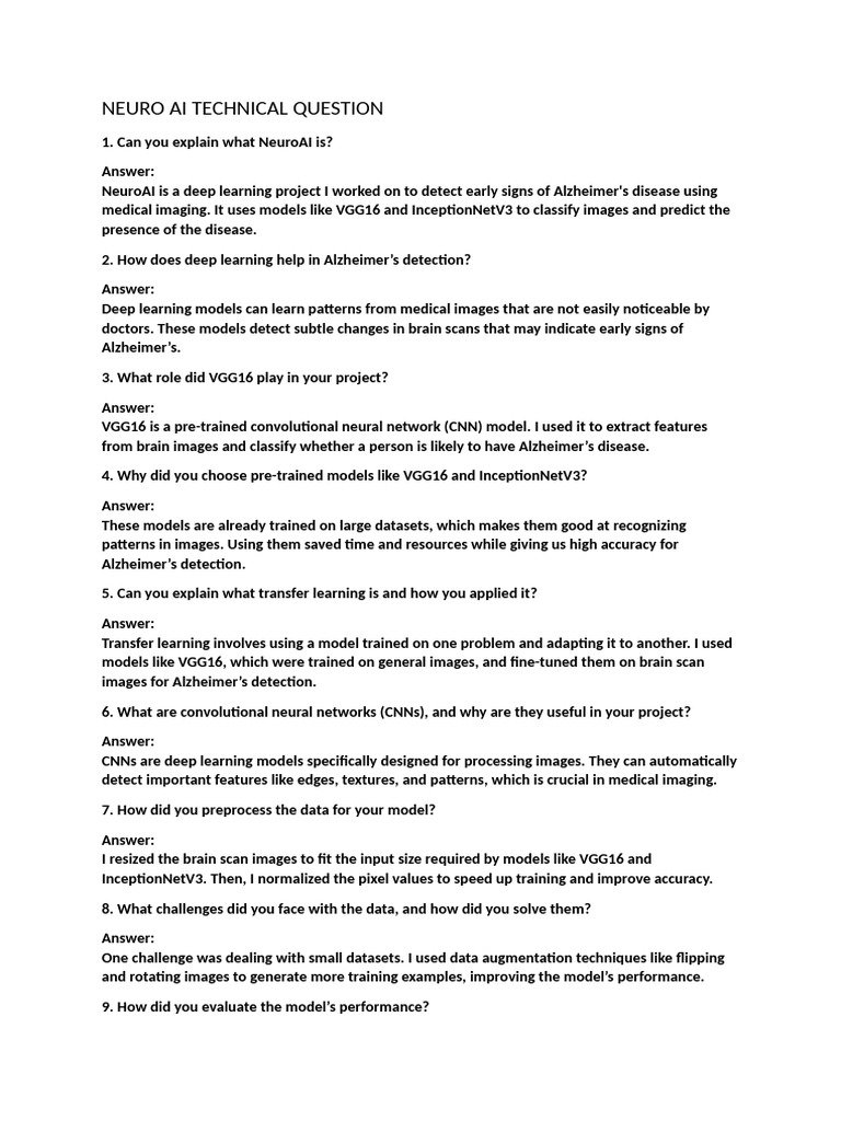 NeuroAI: Deep Learning for Alzheimer's Detection | PDF | Deep Learning ...