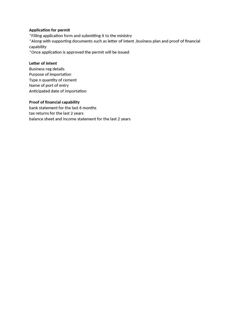 Application For Permit | PDF