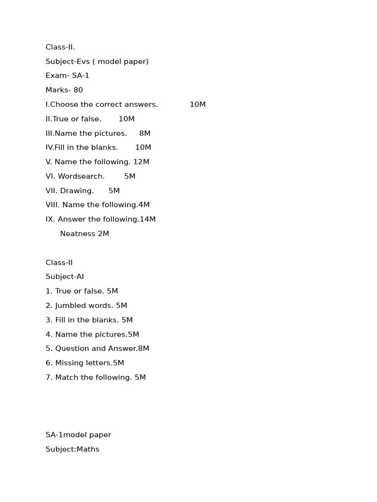 Class 1 | PDF