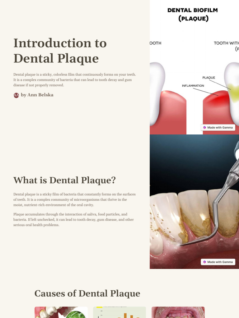 Plaque | PDF | Oral Hygiene | Human Tooth