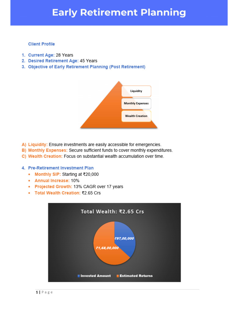 Early Retirement Financial Planning Guide | PDF | Market Liquidity | Wealth