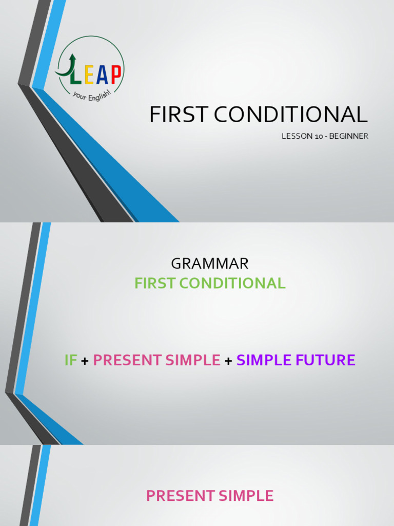 First Conditional Grammar Guide | PDF | Grammatical Tense | Linguistics