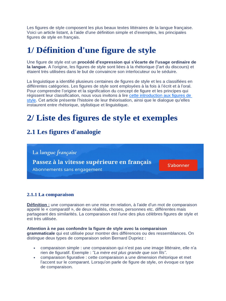 Figures de style en littérature française | PDF | Métaphore