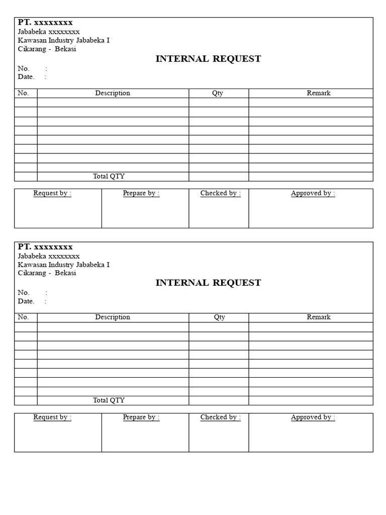 Internal Request | PDF