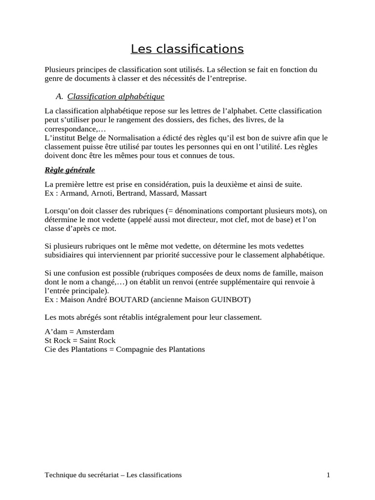 Principes de Classification Documentaire | PDF | Langue française