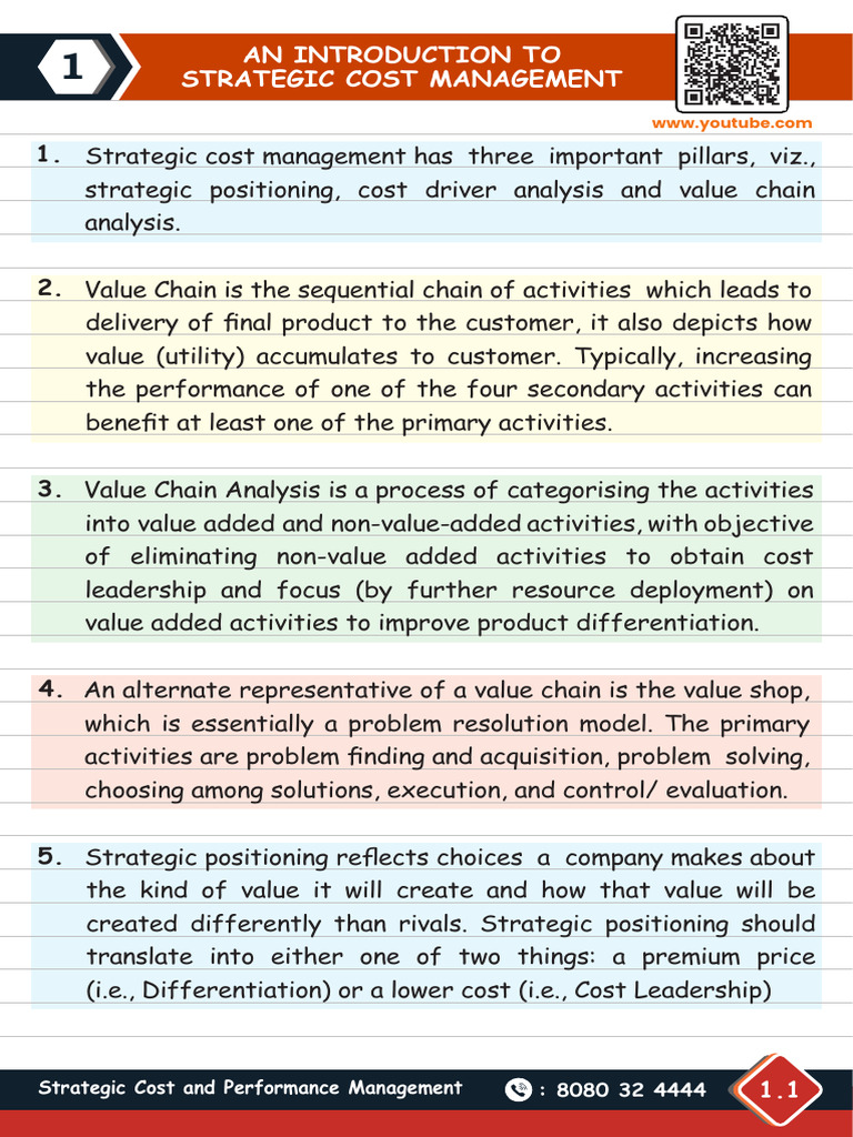 Strategic Cost Management Guide | PDF | Monopoly | Pricing