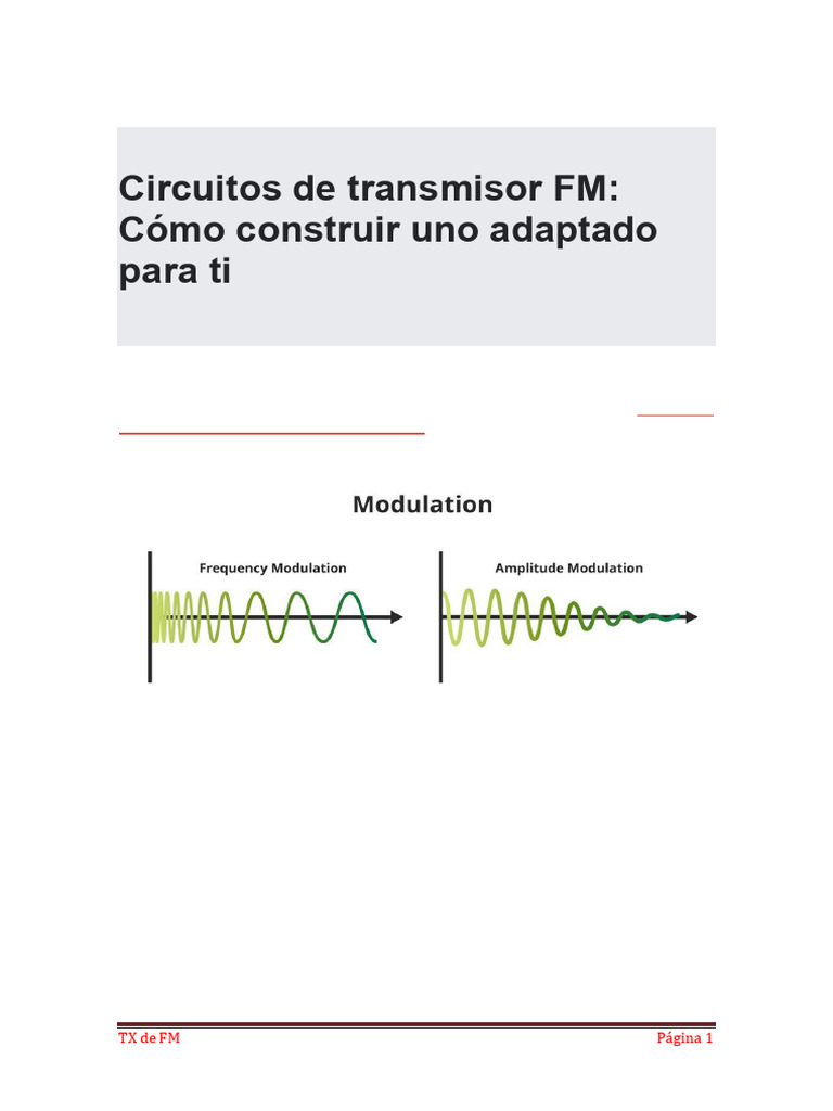 Circuito de Transmisor FM: Guía Completa | PDF | Red eléctrica | Transmisor