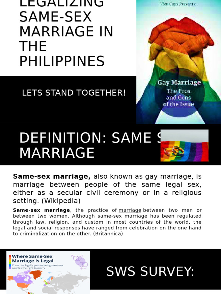 Legalizing Same-Sex Marriage in the Philippines | PDF | Homosexuality ...