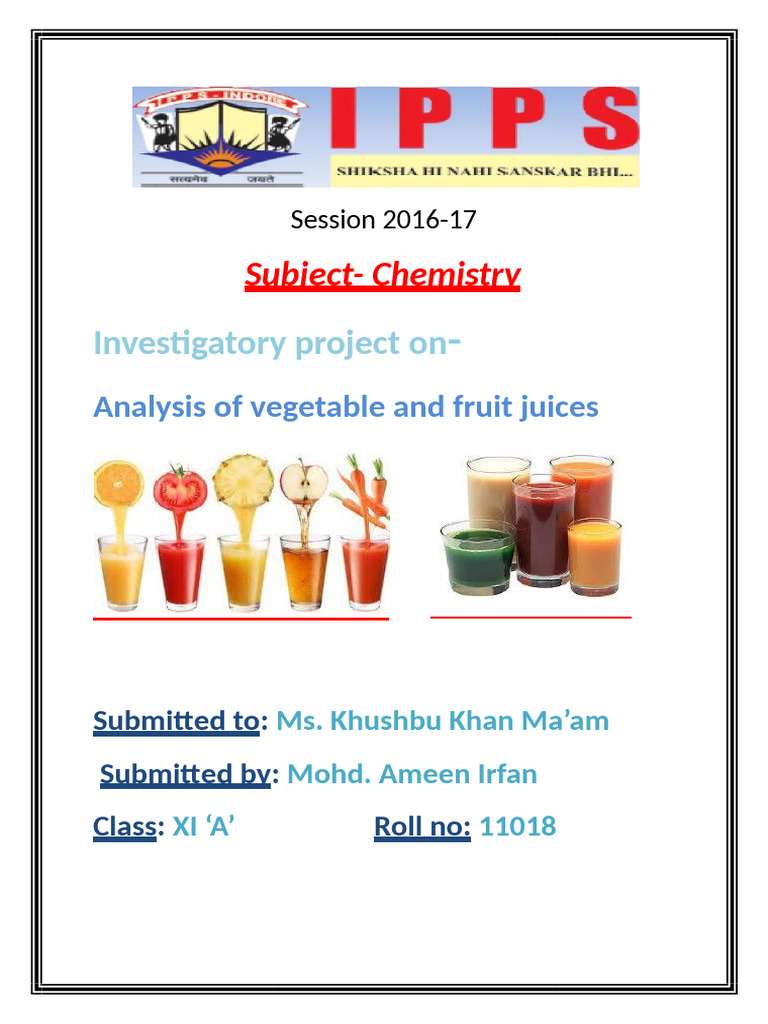 Analysis of Fruit and Vegetable Juices | PDF | Carrot | Tomato