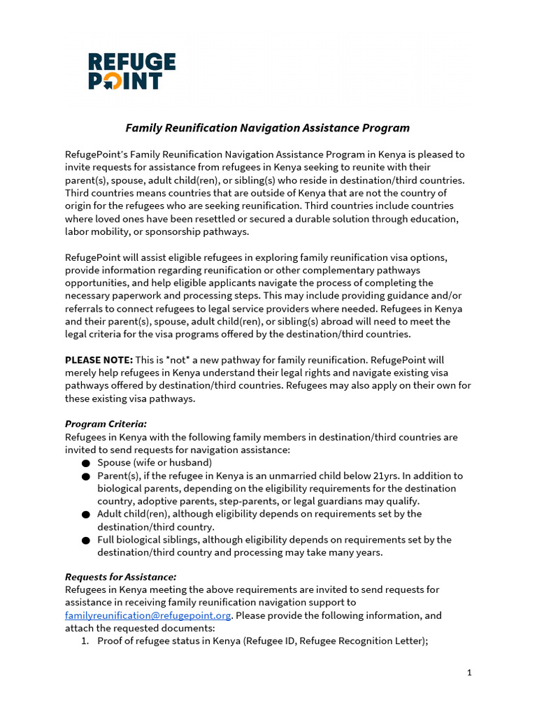 FR Program Criteria - External English Version | PDF | Refugee | Travel ...