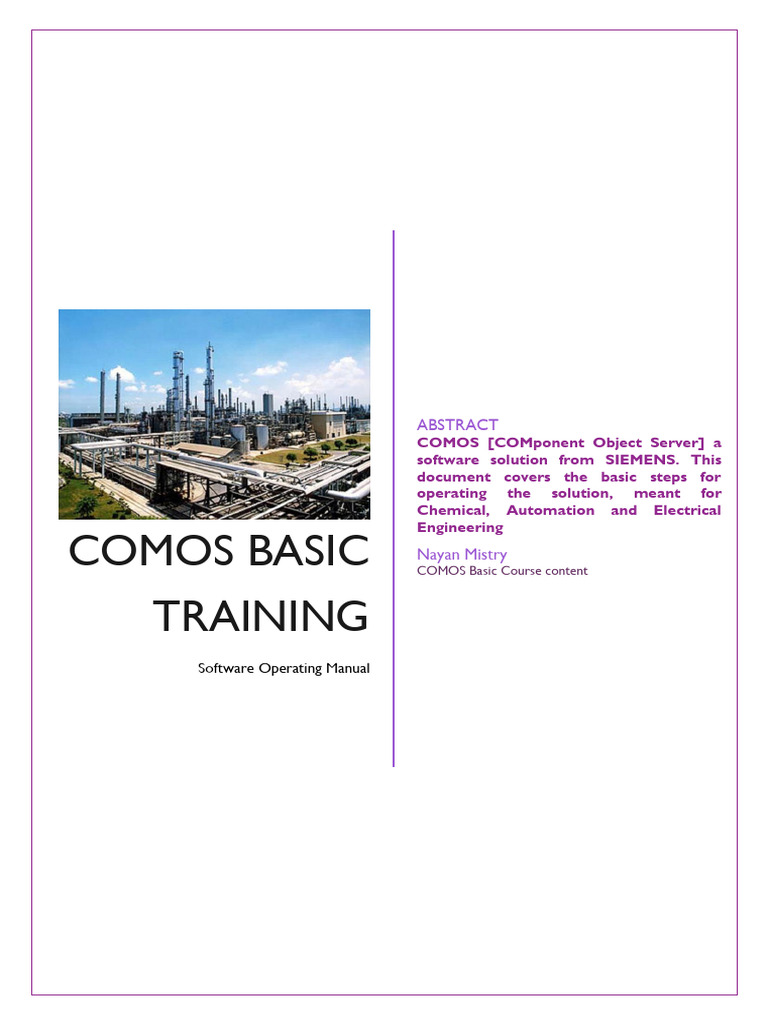 COMOS Basic Training Manual | PDF | Window (Computing) | Instrumentation