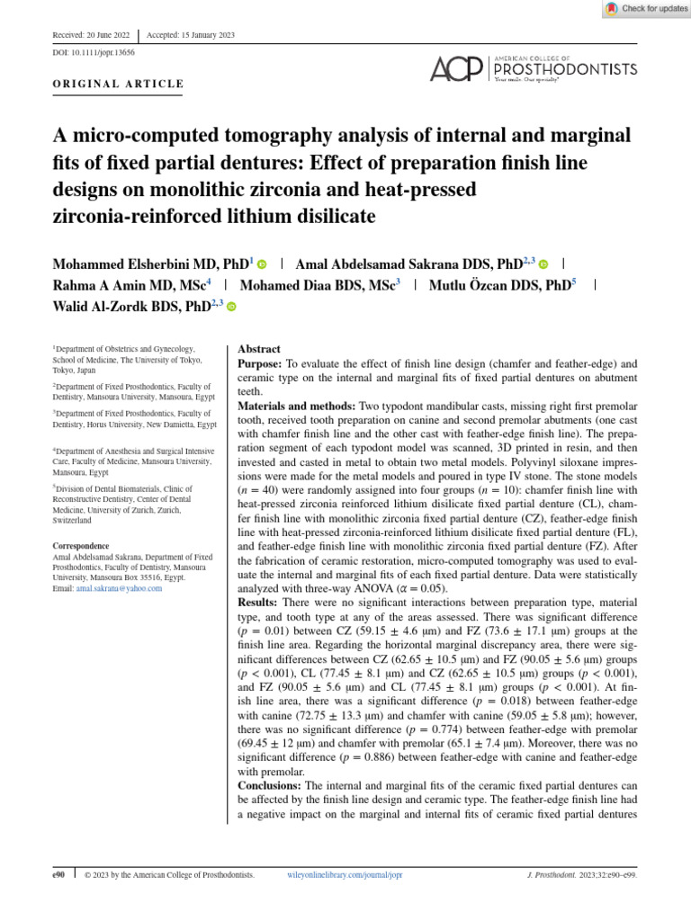 A Micro Computed Tomography Analysis of | PDF | Dentistry | Dentistry ...