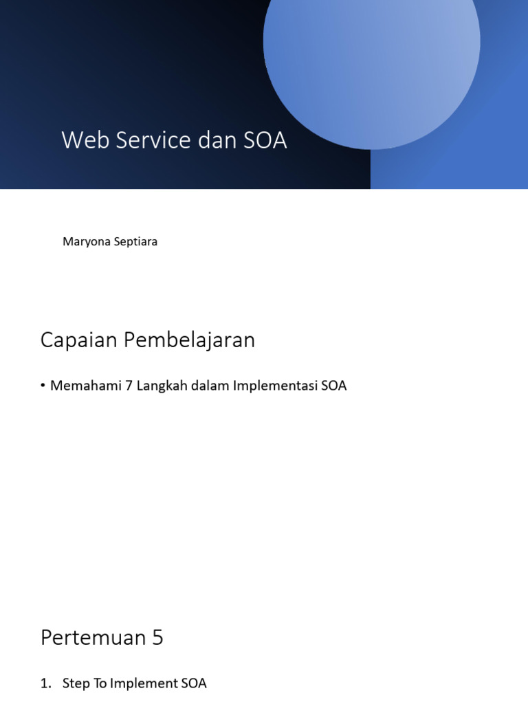 7 Langkah Implementasi SOA Efektif | PDF