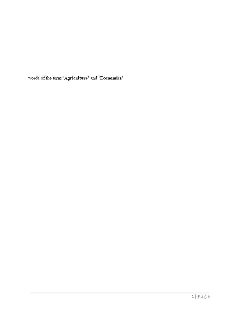 Overview of Agricultural Economics | PDF | Agriculture | Sustainable ...