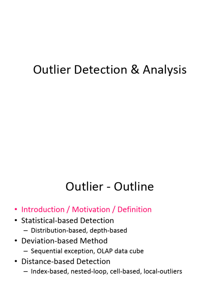 Outlier Detection & Analysis 03 | PDF | Outlier | Cluster Analysis