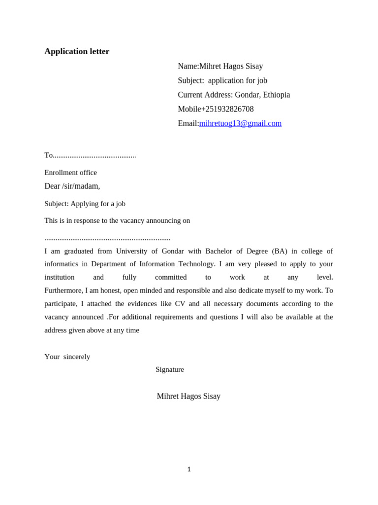 Application Letter and CV-2 | PDF | Internet | Computing