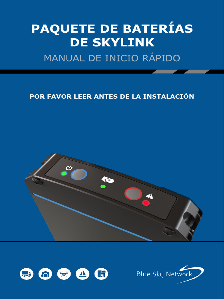 SkyLinkBatteryPackQuickStartGuideSpanish PDF Conector