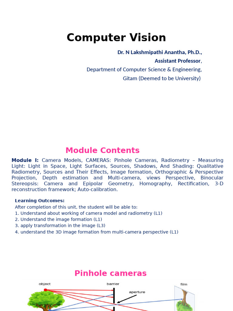 Camera Models and Radiometry Basics | PDF | Light | Sampling (Signal ...