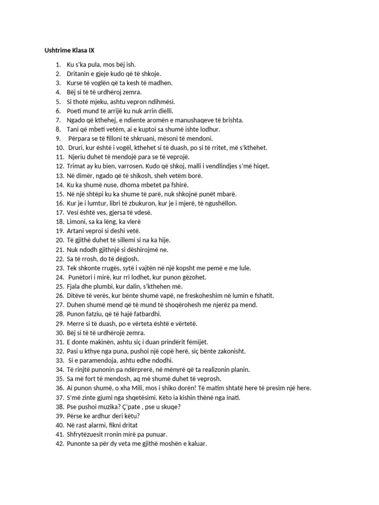 Ushtrime Rrethanoret Pdf