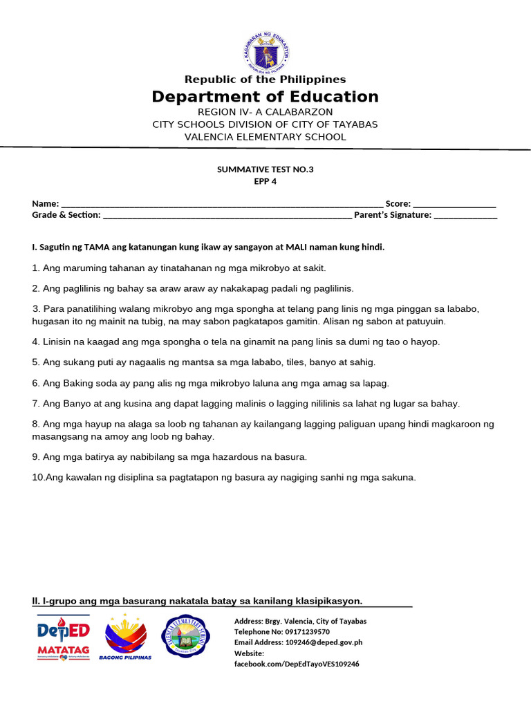 ST Epp4 Q2 | PDF
