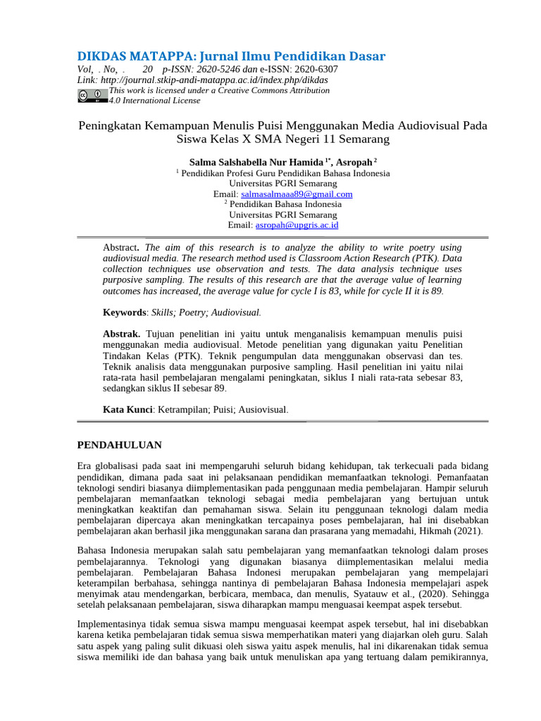Template Jurnal Dikdas Review Jadi | PDF