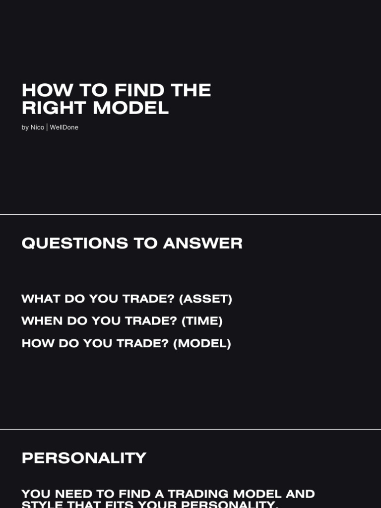 How To Find The Right Model | PDF | Day Trading