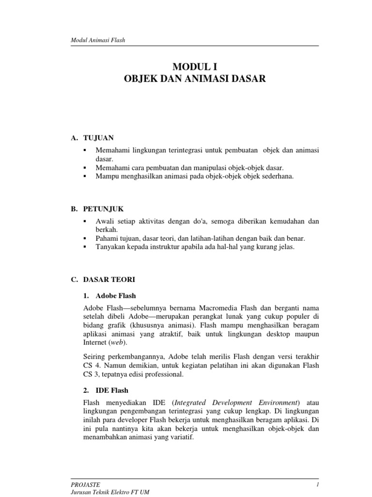 Modul 01 Animasi Dasar