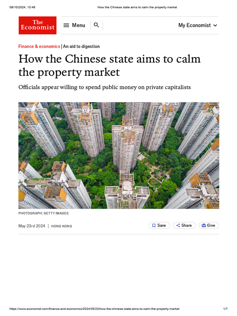 How The Chinese State Aims To Calm The Property Market | PDF | China ...