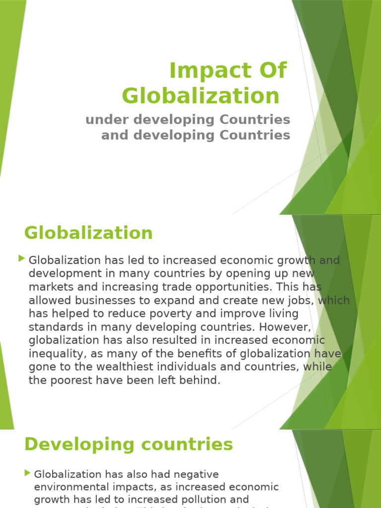 Globalization's Impact on Developing Nations | PDF