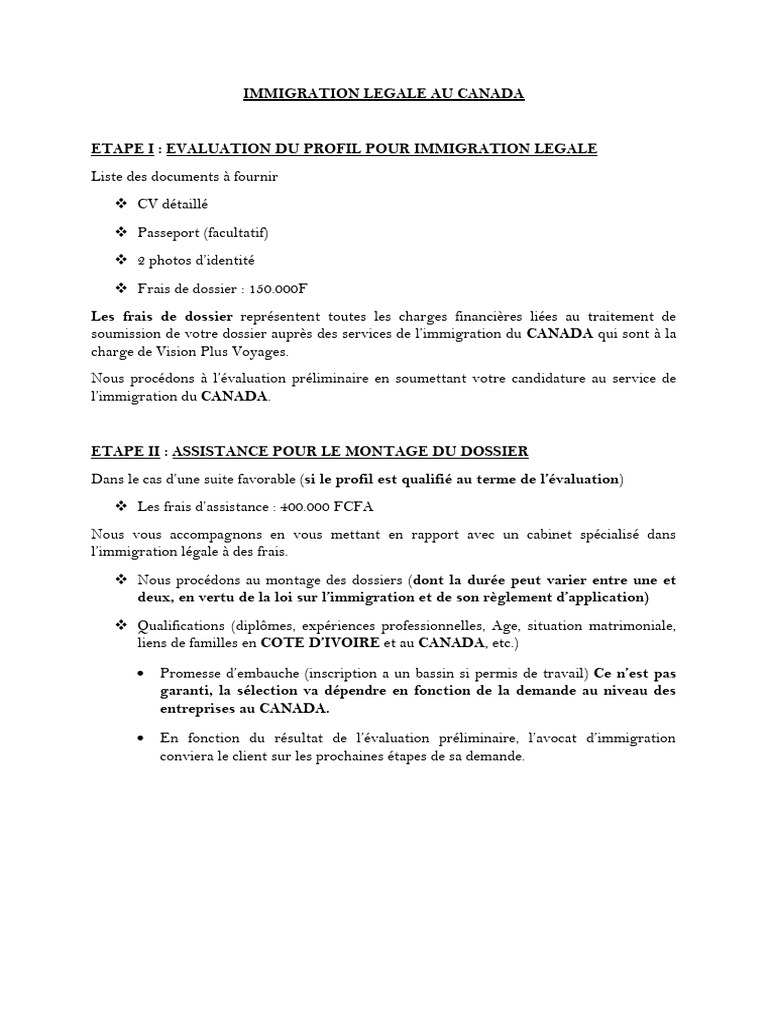 Guide d'Immigration Légale au Canada | PDF | Droit