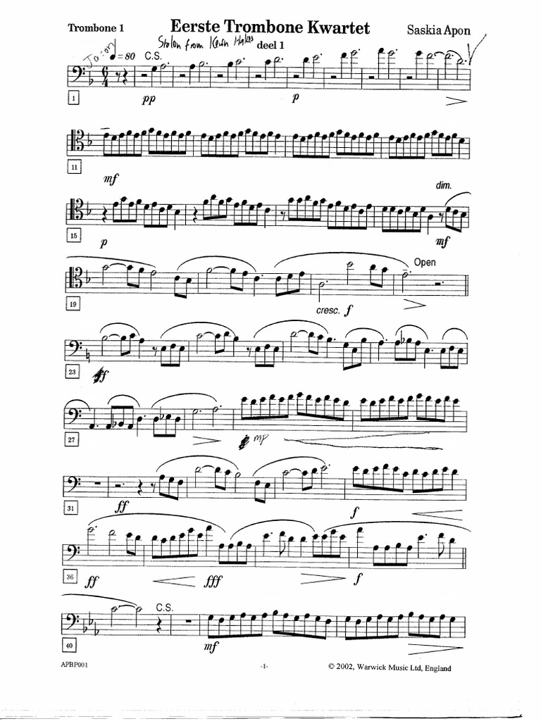 01 Trombone 1 PDF