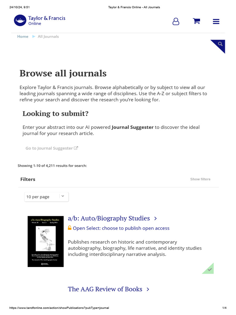 Taylor & Francis Online - All Journals | PDF | Accounting | Open Access