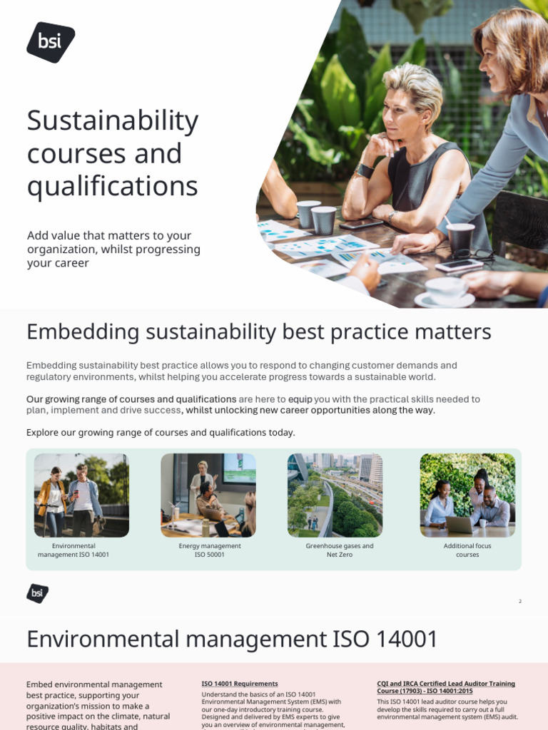 Sustainability Courses for Career Growth | PDF | Carbon Footprint ...