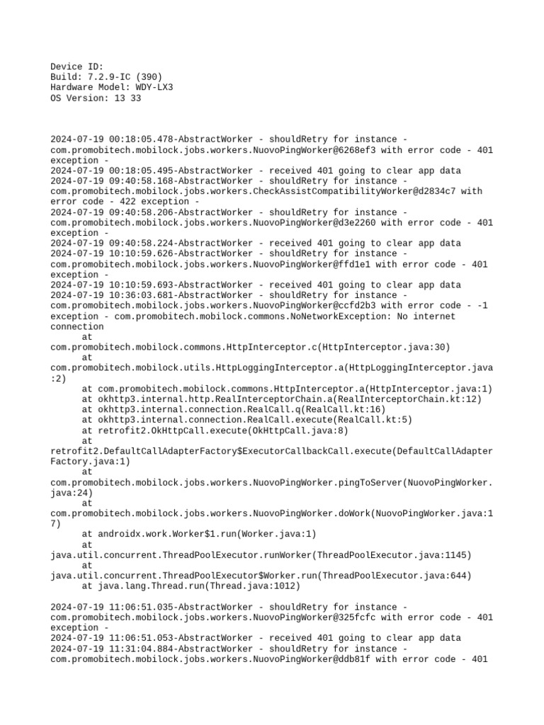 NuovoPingWorker Error Log Analysis | PDF | Domain Name System | Java ...
