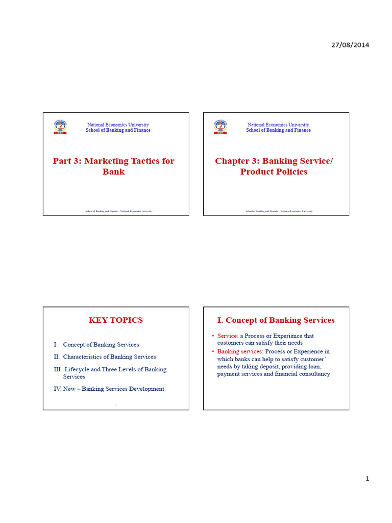 Part3.chapter3.Banking Service.Product Policies | PDF | Banks | Marketing