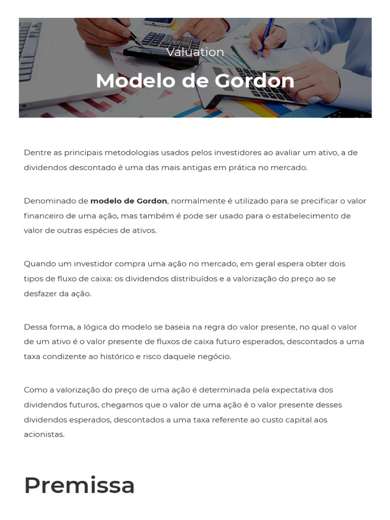 Minicurso_ Valuation - Aula 5 - Modelo de Gordon | PDF | Dividendo ...