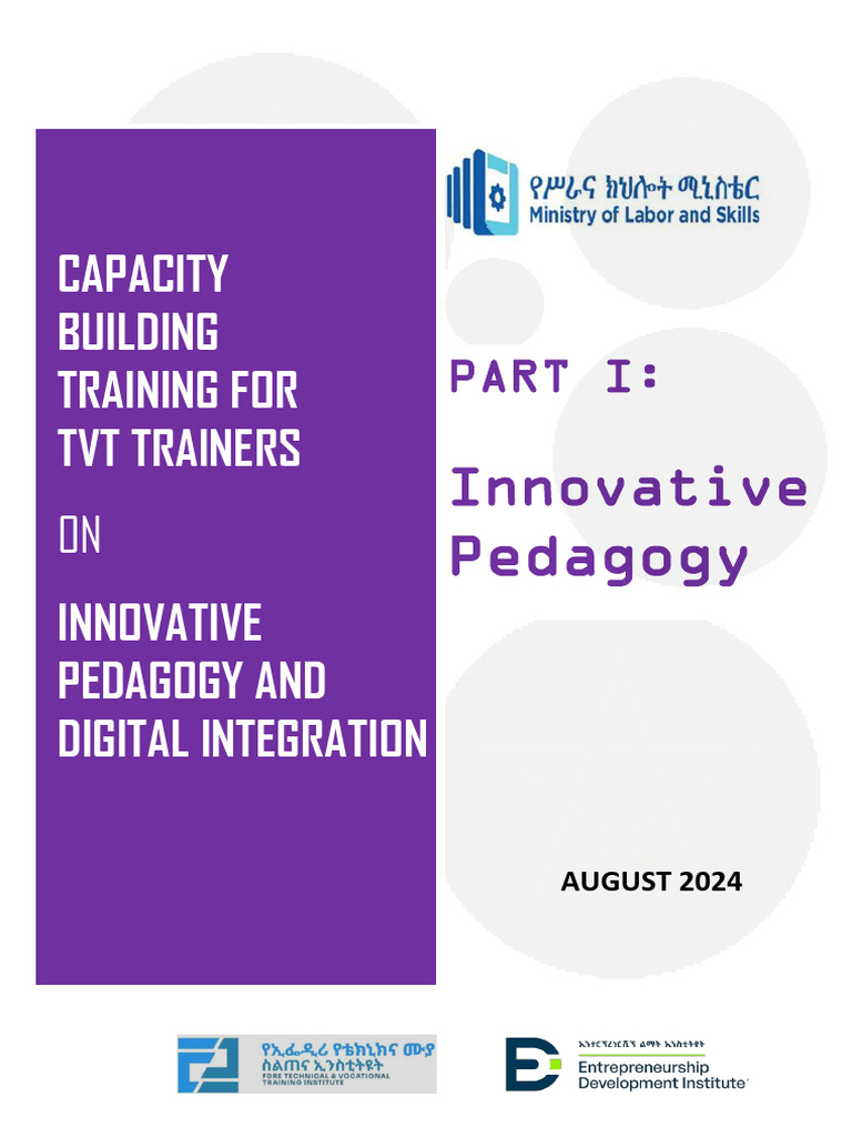 Innovative Pedagogy Training for TVET | PDF | Learning | Pedagogy