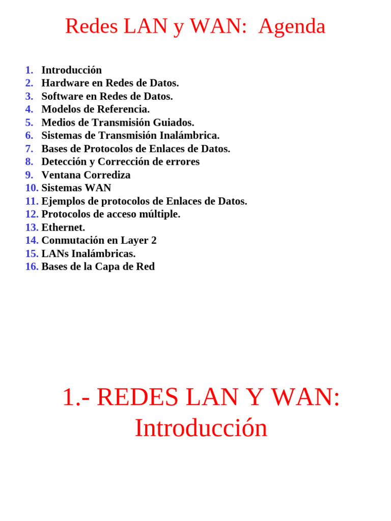 Redes LAN y WAN: Guía Completa | PDF | Conjunto de protocolos de ...