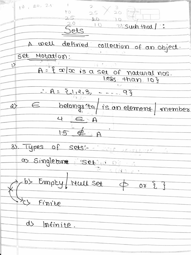 Sets Notes | PDF