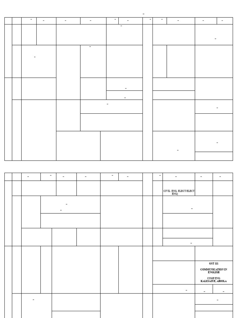 1st Semester Time Table 2024 2025 Pdf Mechanical Engineering