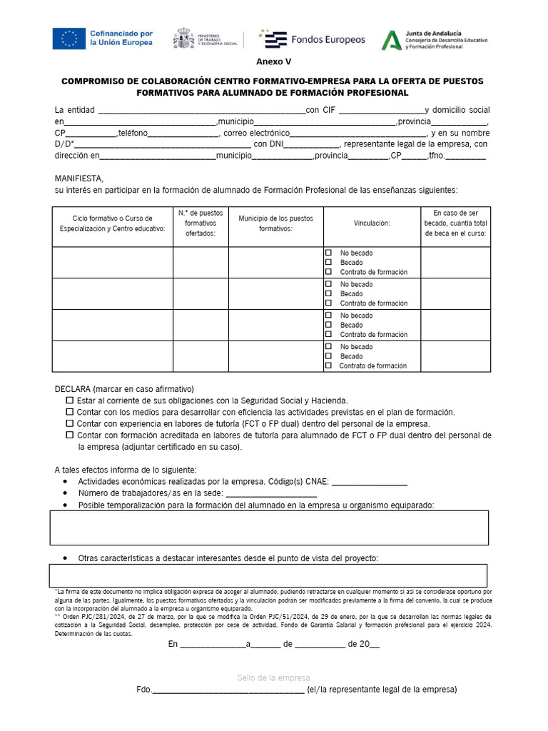 Compromiso de Formación Profesional FCT | PDF | Desarrollo profesional ...