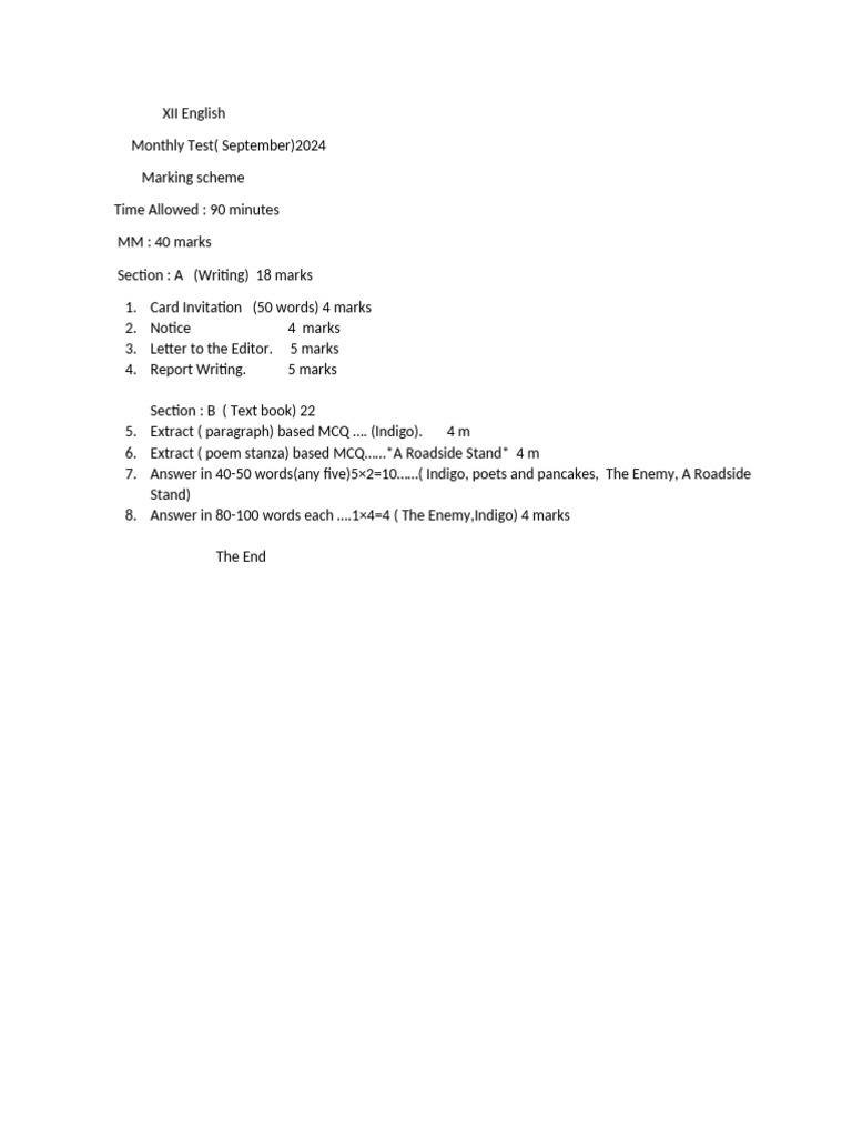 September 2024 English Test Guide | PDF | Teaching Methods & Materials