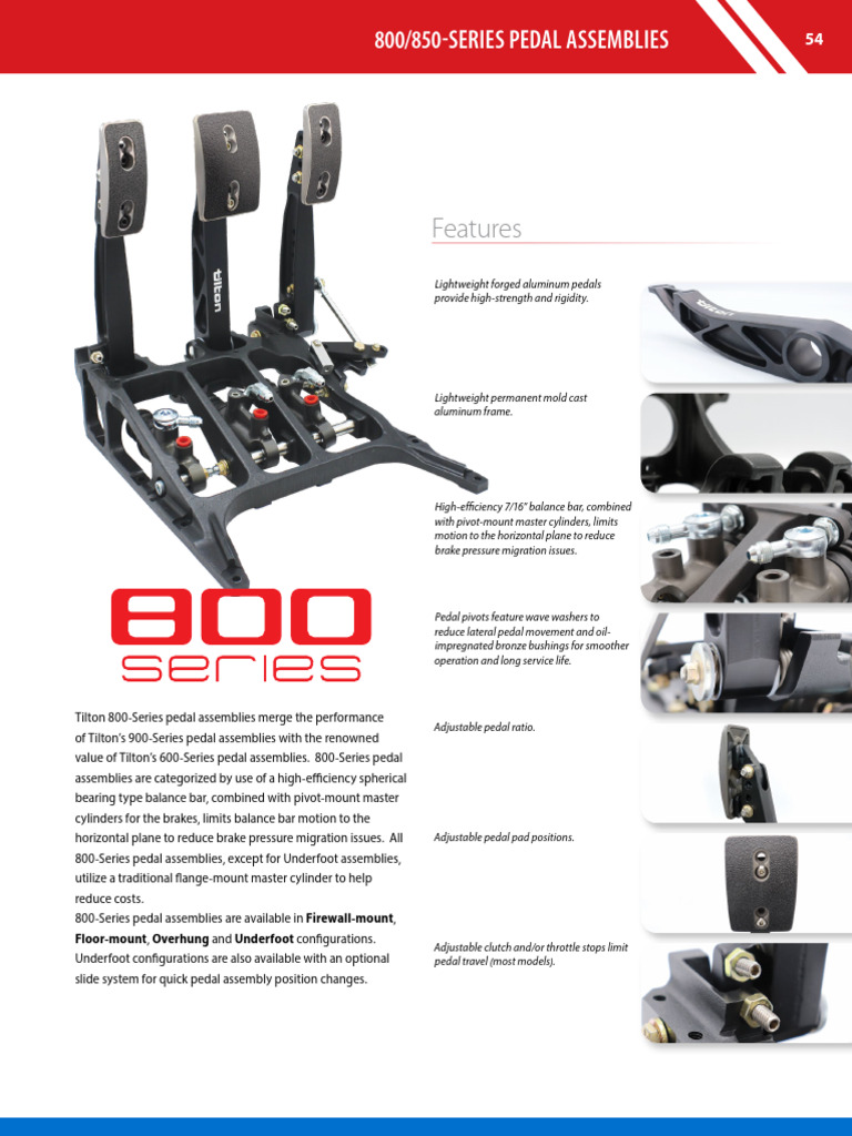 Tilton 850-Series Pedal Assembly Overview | PDF | Throttle | Anti Lock ...