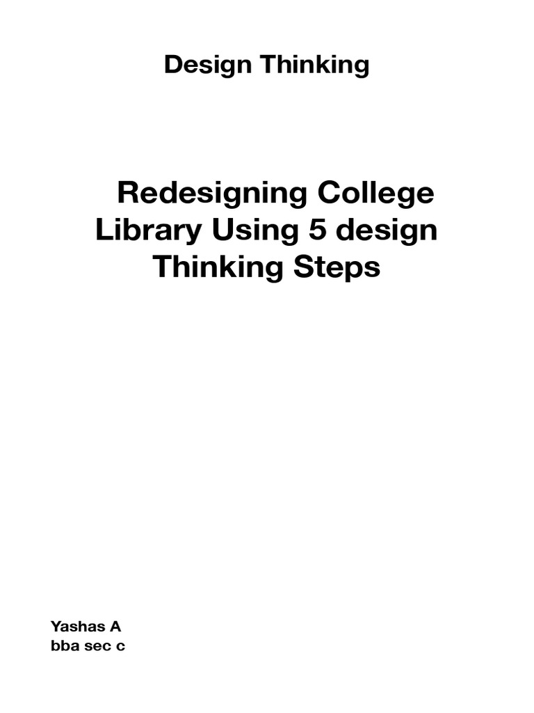 College Library Redesign Blueprint | PDF | Design Thinking | Prototype