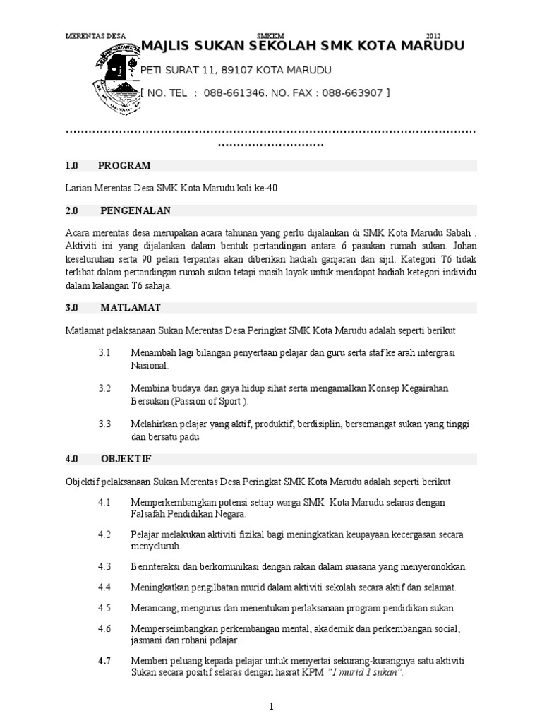 1. Kertas Kerja Merentas Desa 2