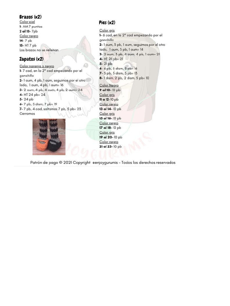 Brazos Piernas y Zapatos | PDF