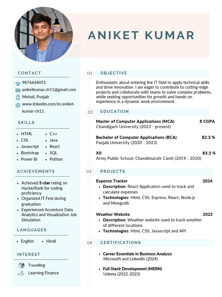 Resume Aniket Mca | PDF | Java Script | Computing