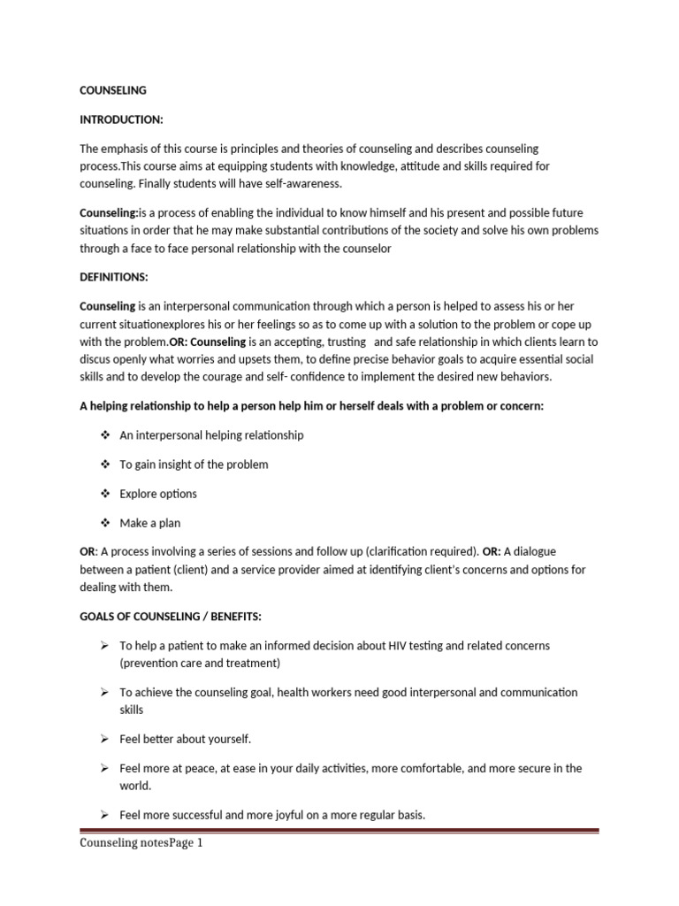 Counseling | PDF | Psychotherapy | Feeling
