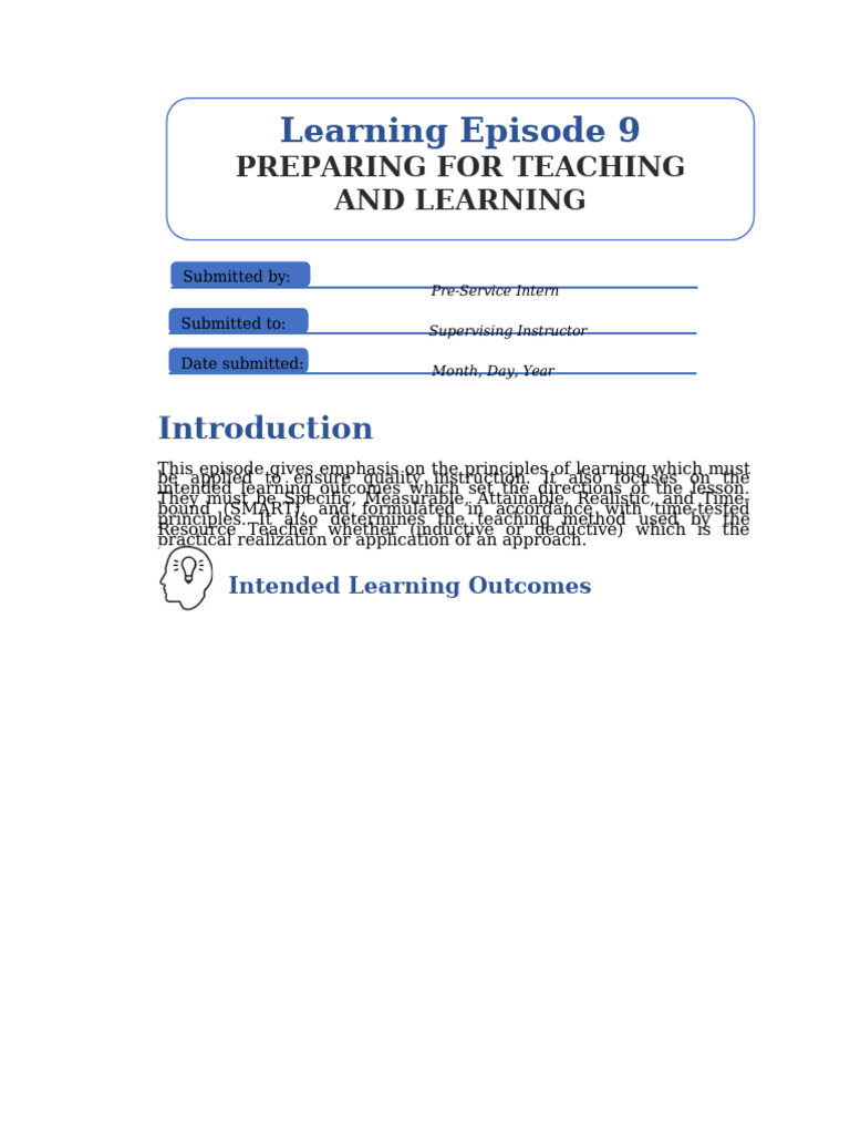 Episode 9 Act 1 Online FS1 1st Semester | PDF | Learning | Teachers